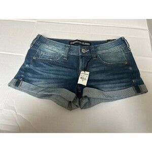 Express Jeans Low Rise Shortie Short sz 00 NWT